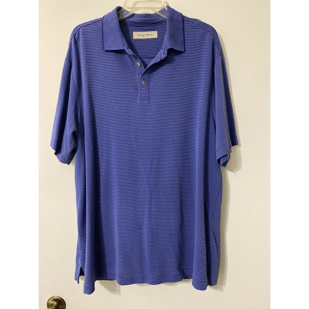 Tommy Bahama Mens XL, S/S Performance Polo Shirt, Blue